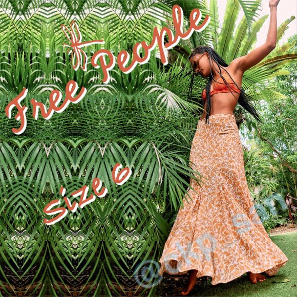 Free People Dresses & Skirts - Free People Lilith Printed Maxi Skirt Sz 6